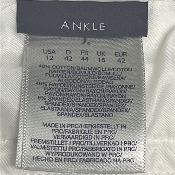 NYDJ Cream Ankle Pants with Front and Back Pleating - Picture 11 of 14